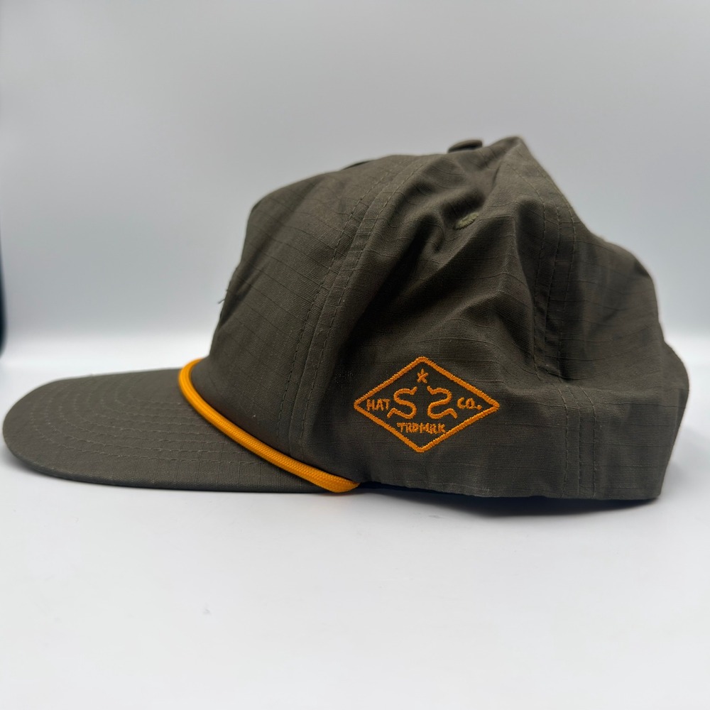 Southern String Hat Co Olive Green Ripstop Duck Rope Hat Snapback Cap RARE - Picture 3 of 7